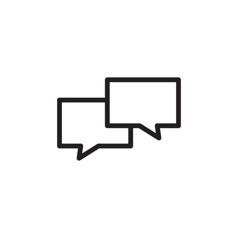 diseño de símbolo de signo de icono de logotipo de conversación vector