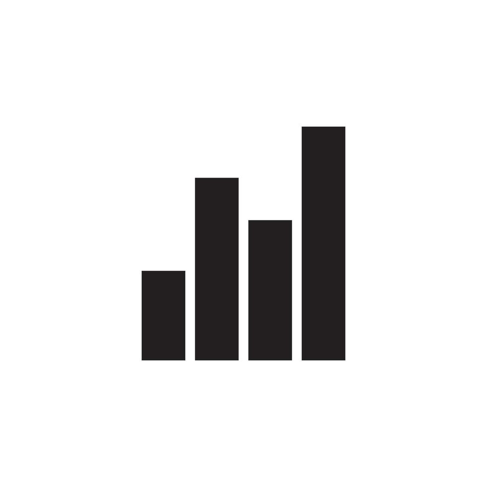 Bar chart logo icon sign symbol design vector
