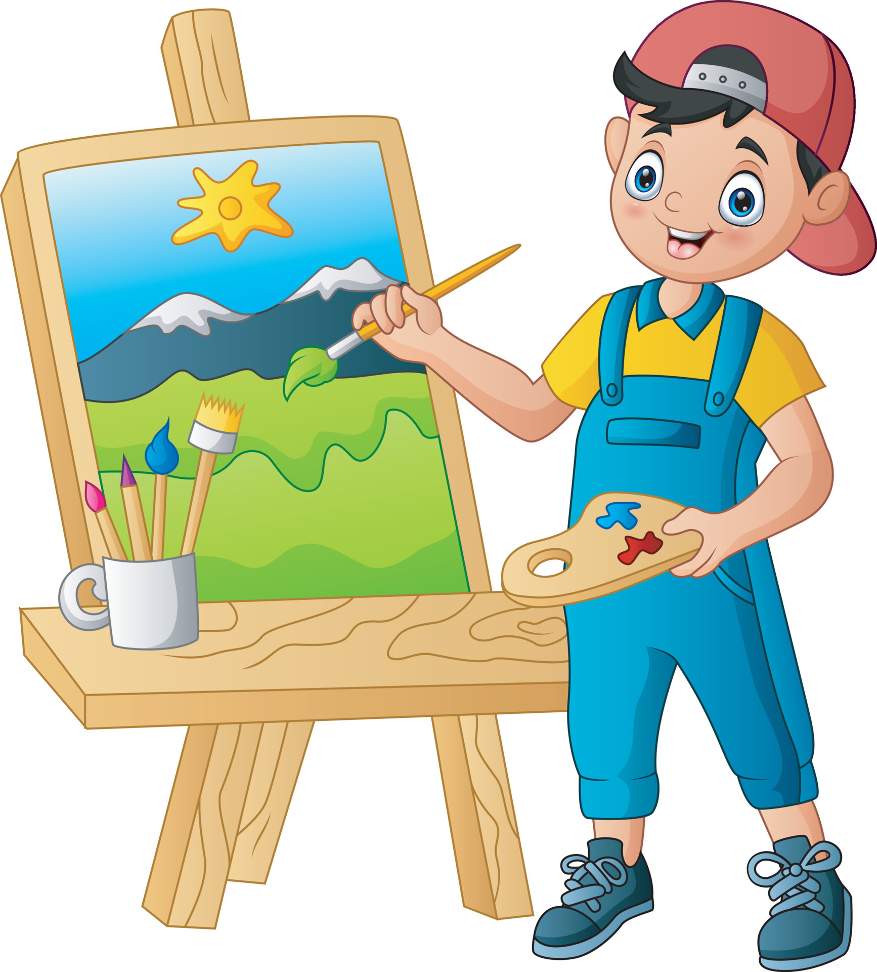 https://static.vecteezy.com/system/resources/previews/006/732/296/original/boy-painting-a-landscape-on-the-canvas-free-vector.jpg