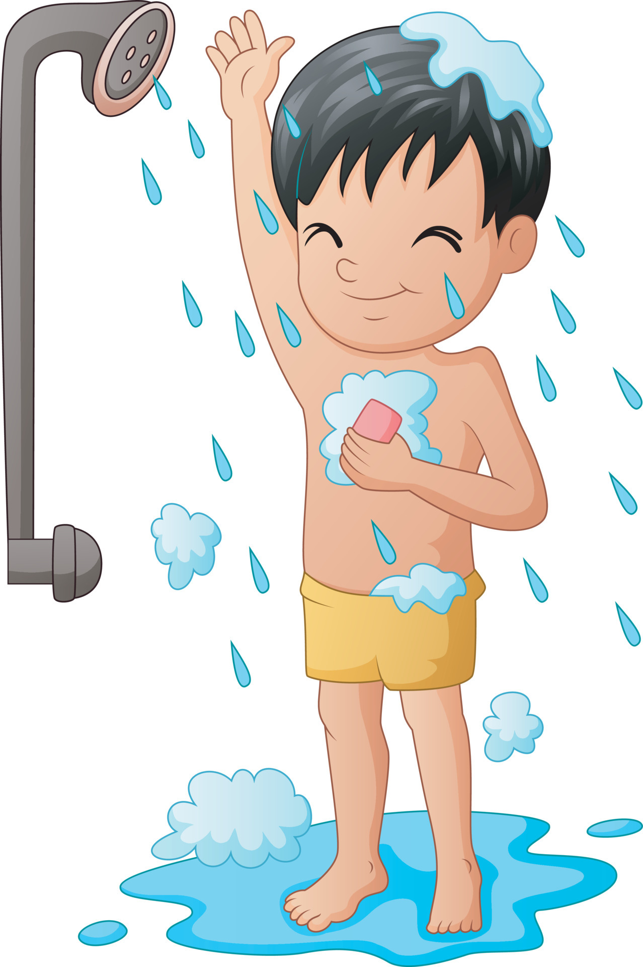 to take a shower clipart