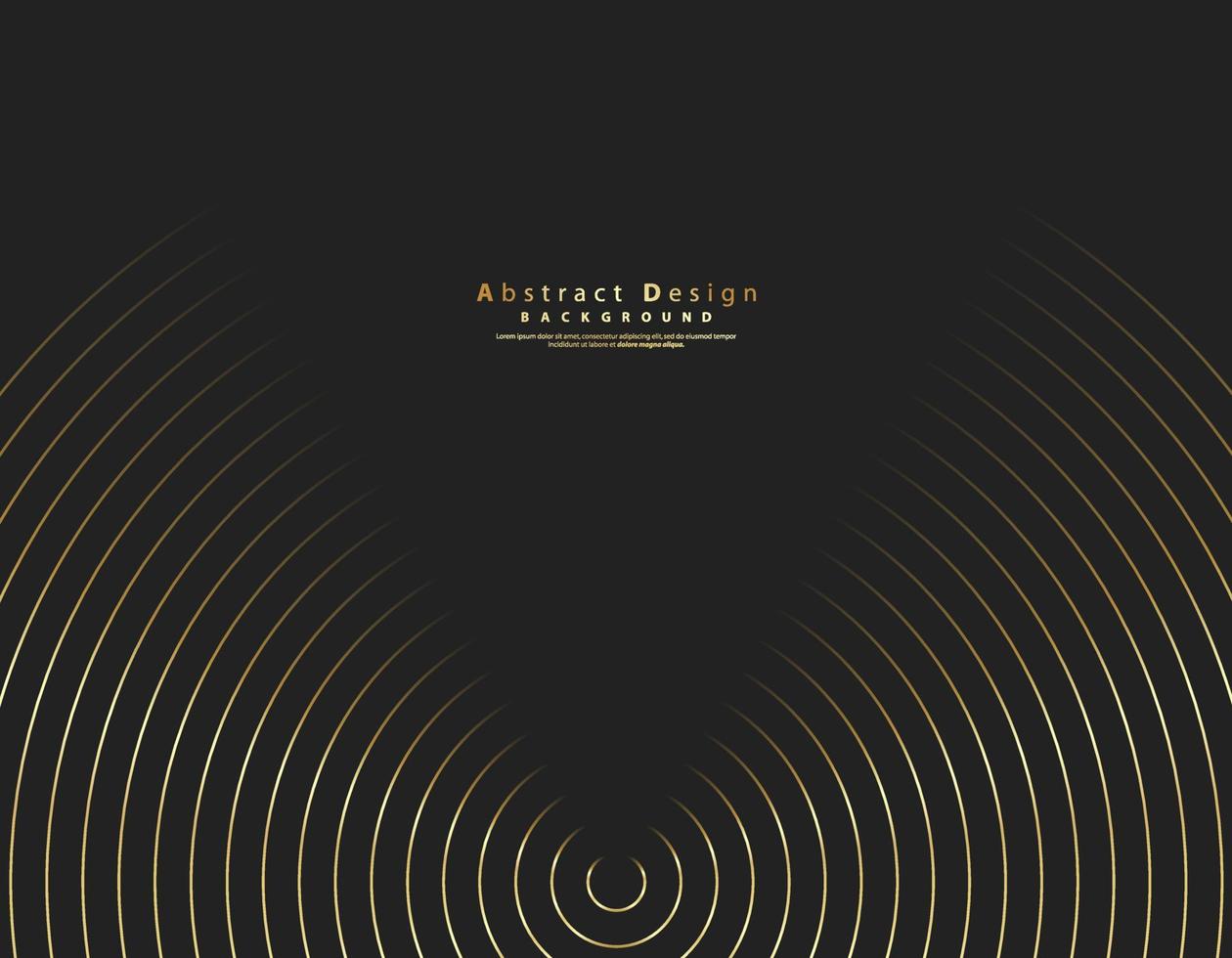Circle line gold color background. Abstract round pattern. vector illustration.