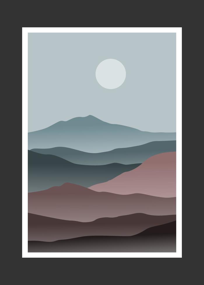 abstract mountain painting, Abstract background, Premium Vector