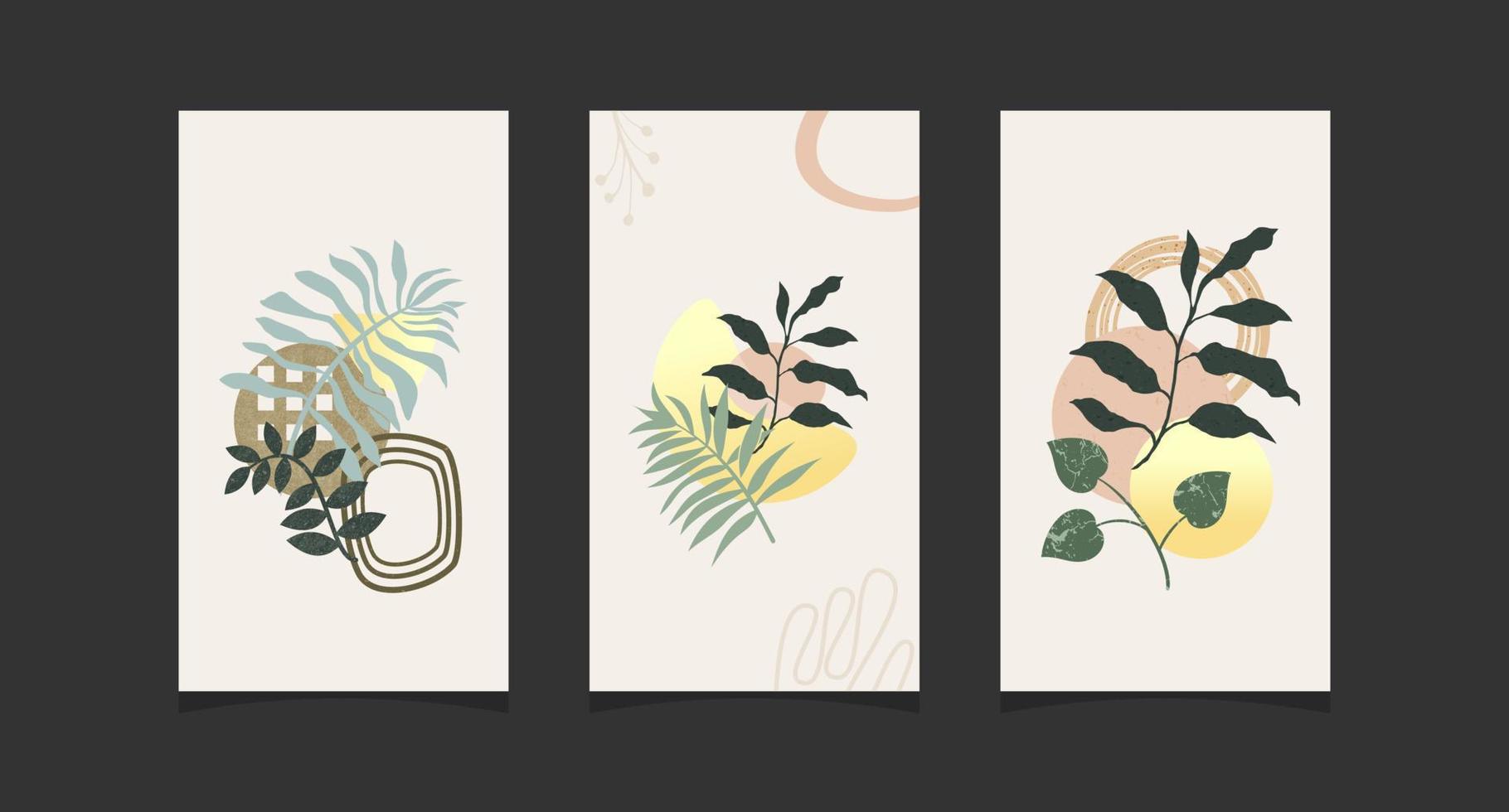 Modern boho abstract trendy background design. vector