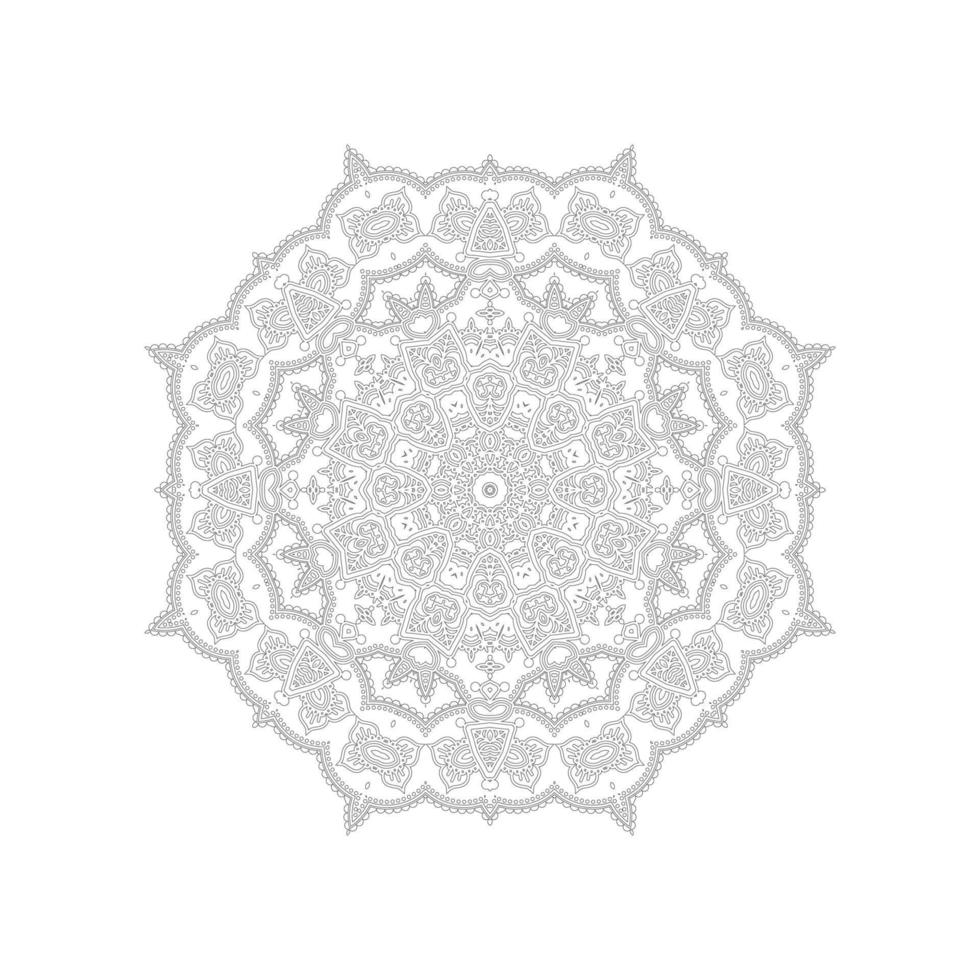 beautiful line art mandala design vector