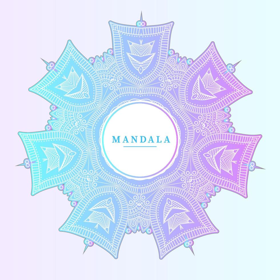 elegante vector de mandala degradado para el diseño