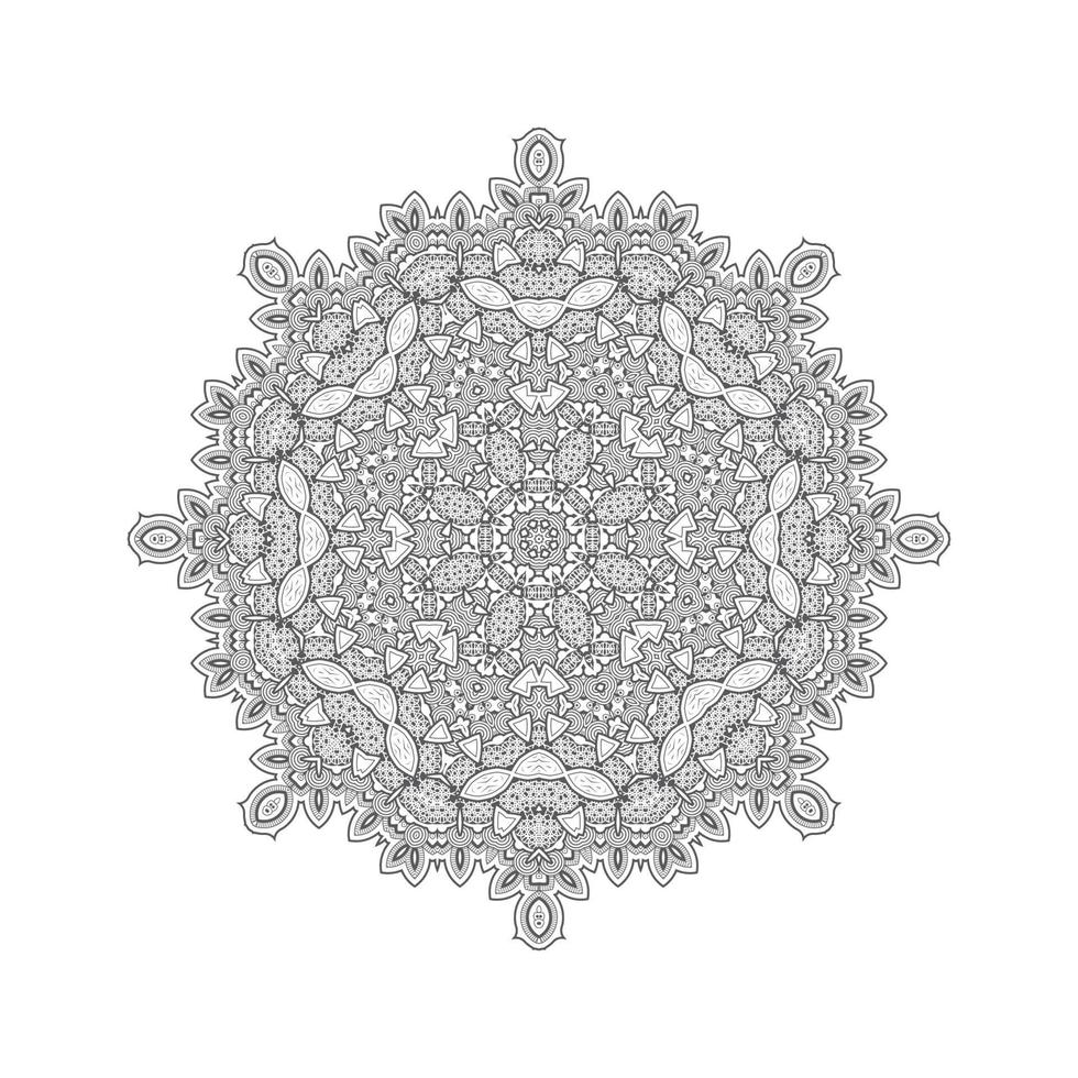 vector de mandala de arte lineal para diseño