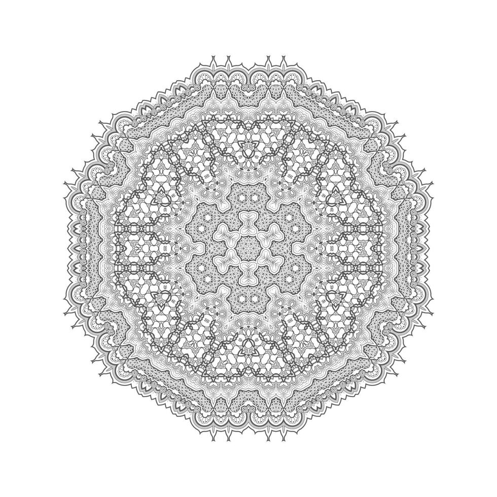 hermoso vector de mandala de arte de línea para el diseño