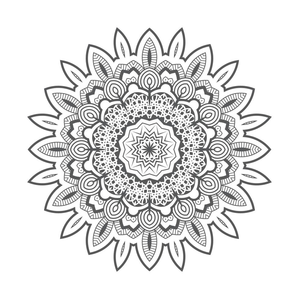 beautiful line art mandala vector