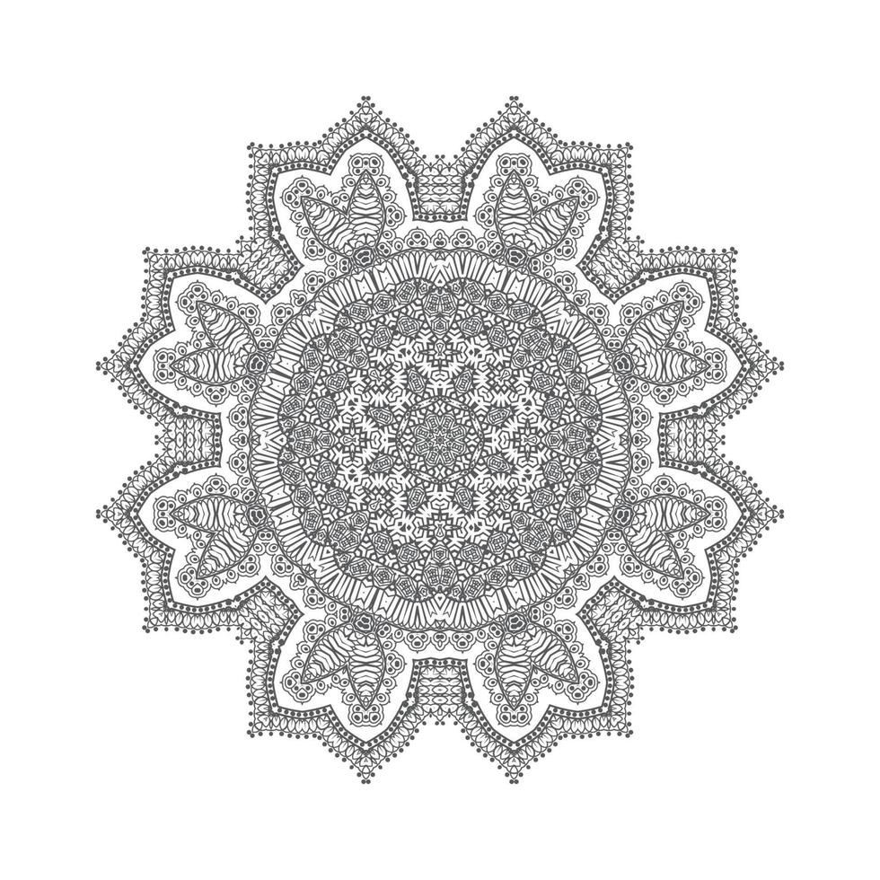 vector de mandala de arte de línea elegante para diseño