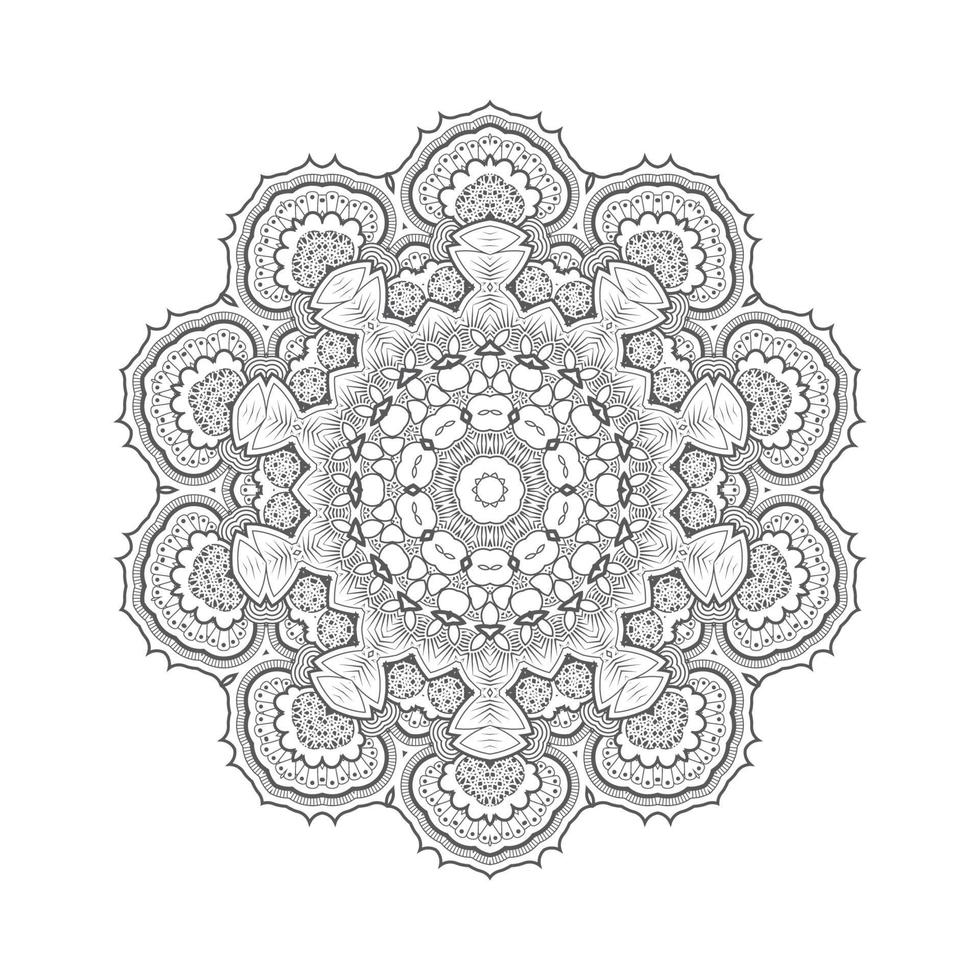 beautiful line art mandala vector for design