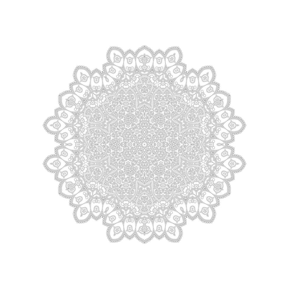 line art mandala vector for design