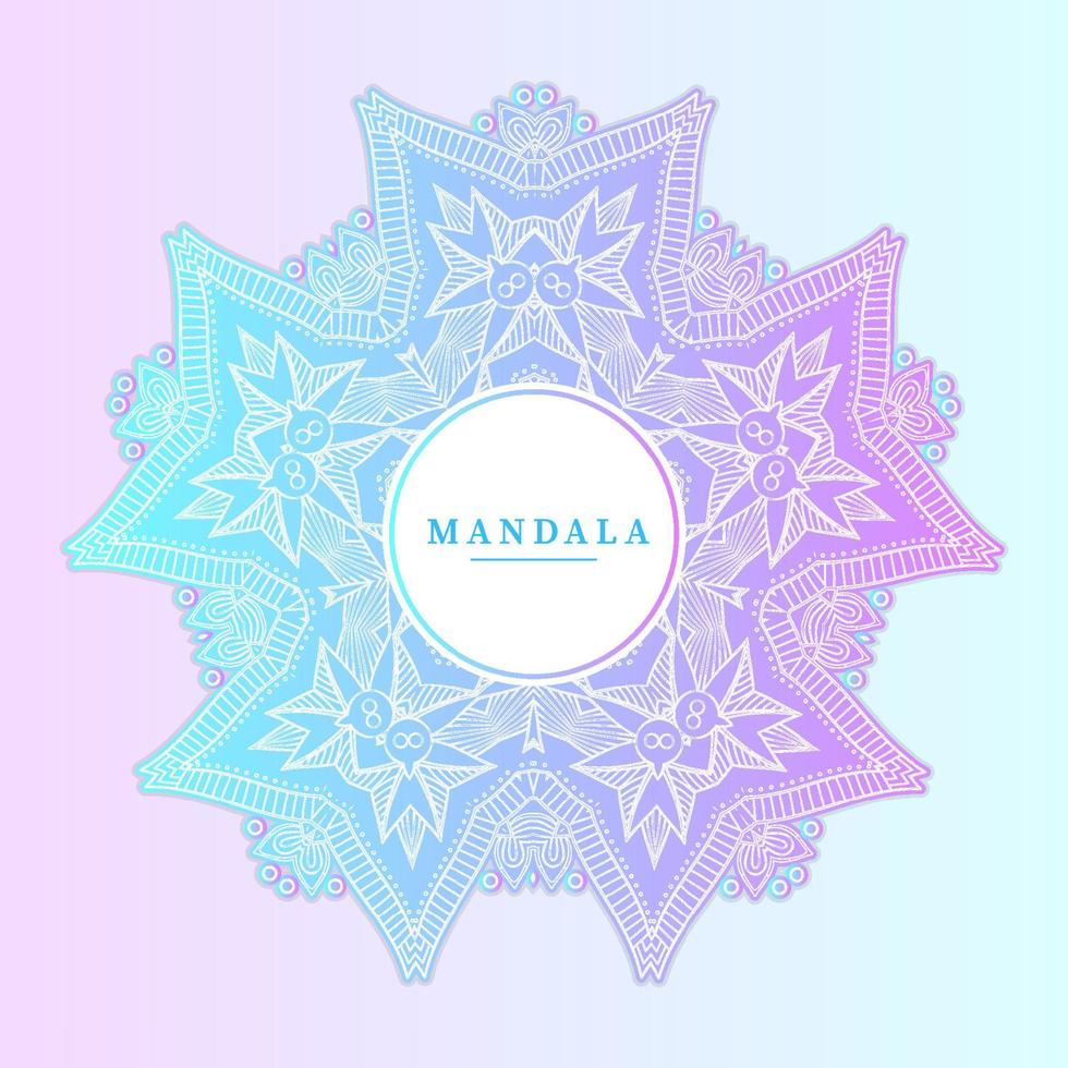 hermoso vector de mandala degradado para el diseño