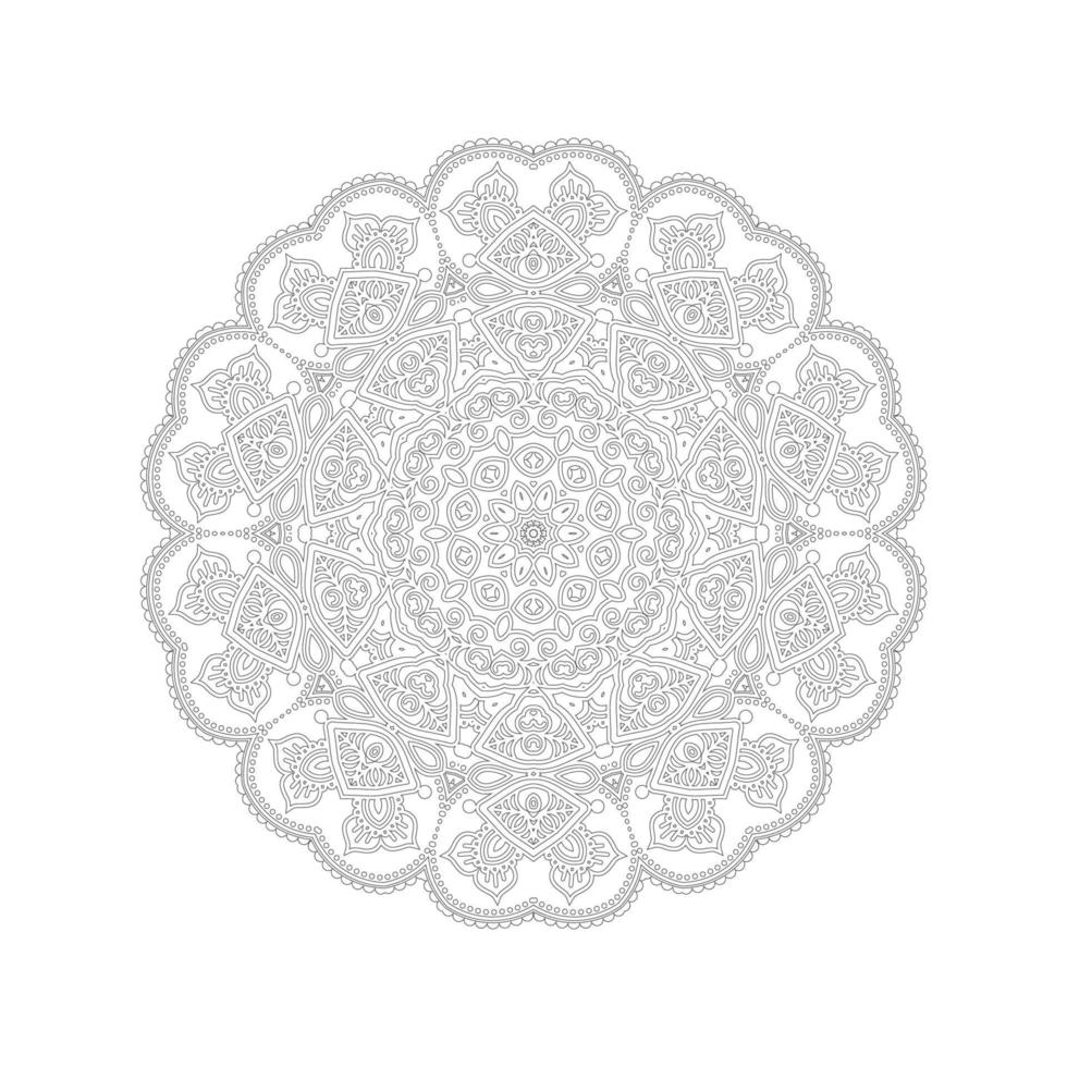 beautiful line art mandala vector