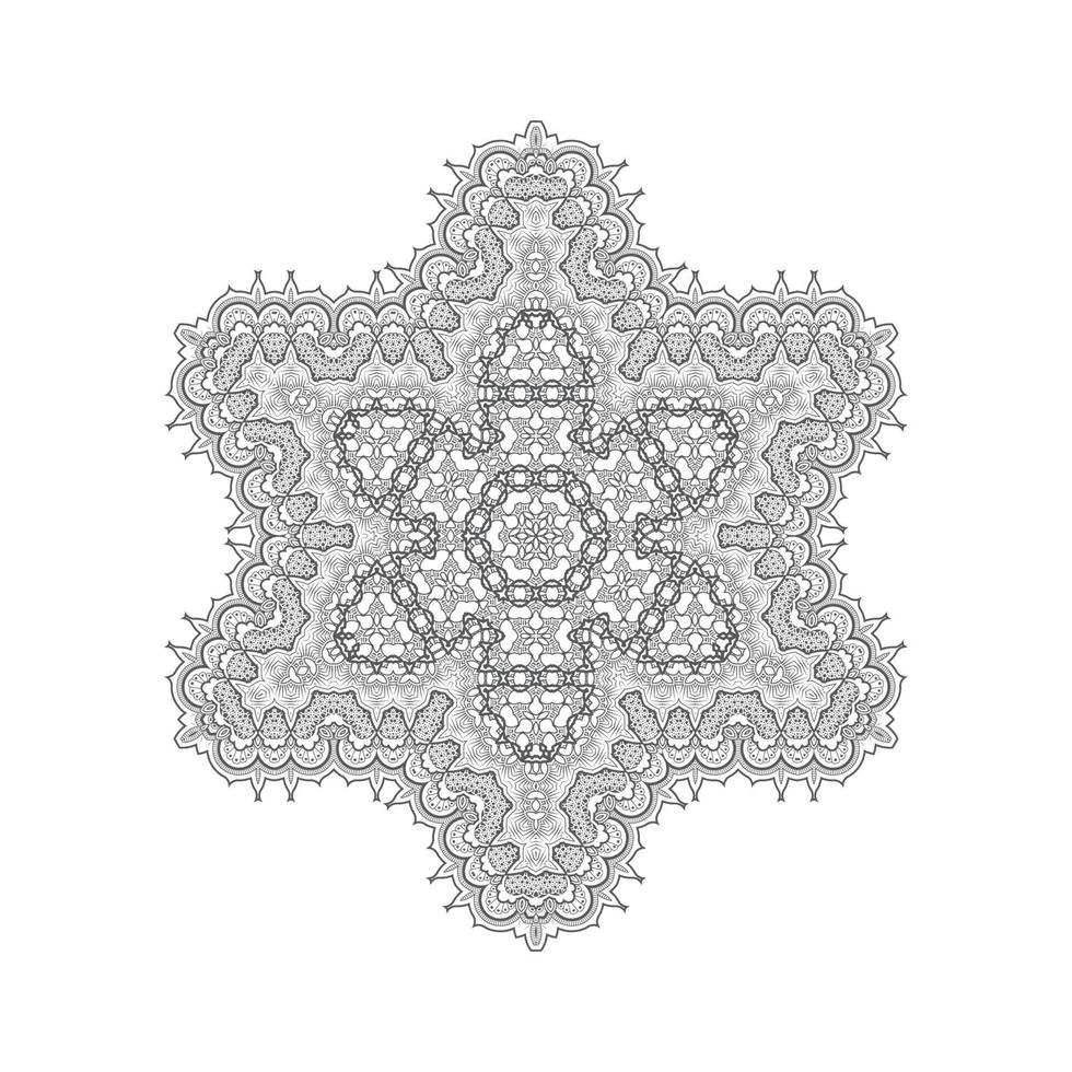 beautiful line art mandala design vector