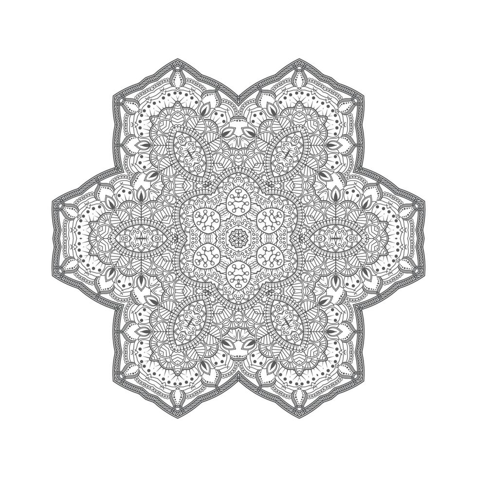 beautiful line art mandala design vector