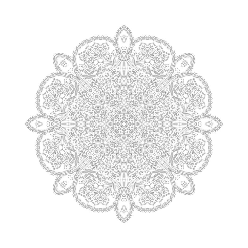 elegant line art mandala vector for design