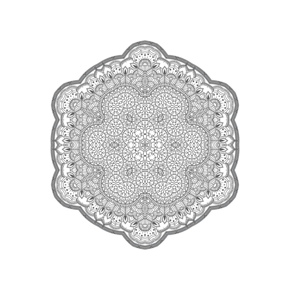 elegant line art mandala vector for design