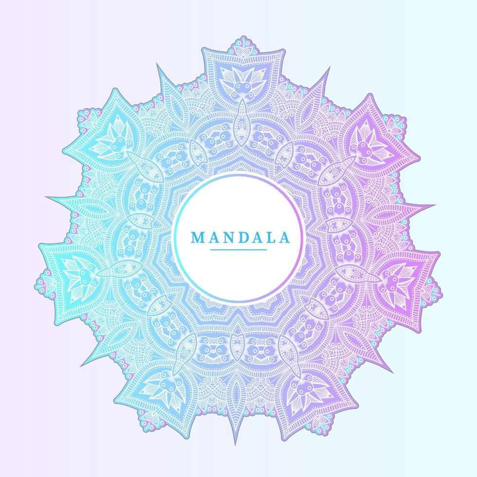 elegant gradient mandala vector for design