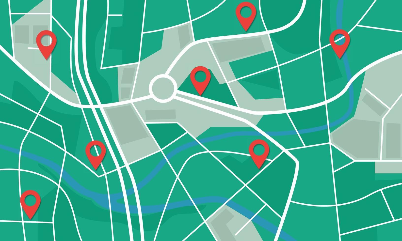 City Map With Navigation Icons Illustration Vector Art At Vecteezy City Map With Navigation Icons Illustration Vector Art At Vecteezy