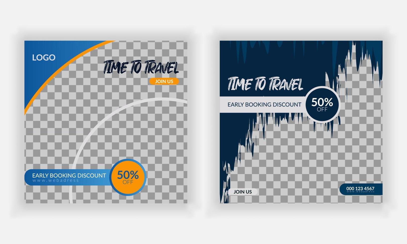 modern creative social media for the traveler. vector