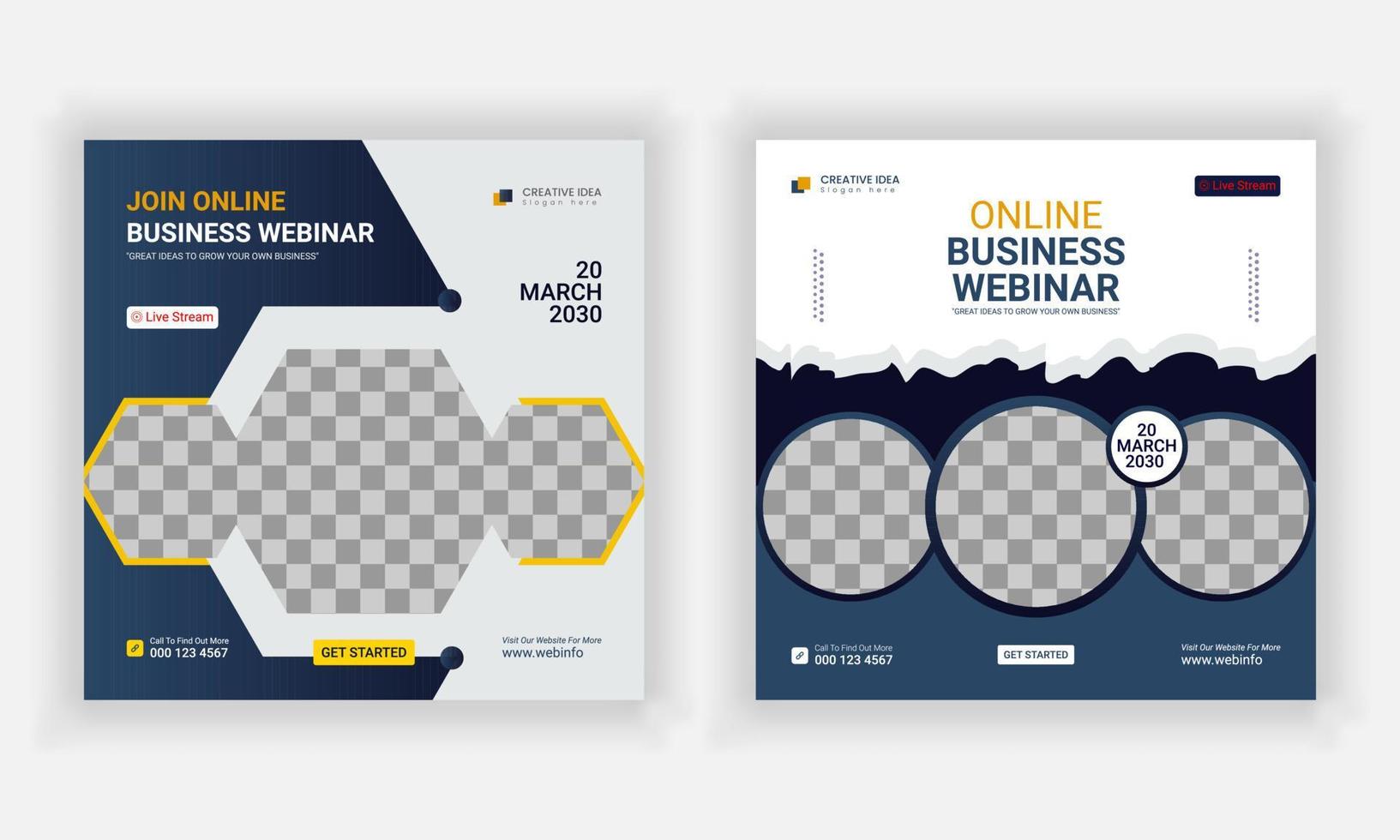 modern simple creative social media post for marketing agency. vector