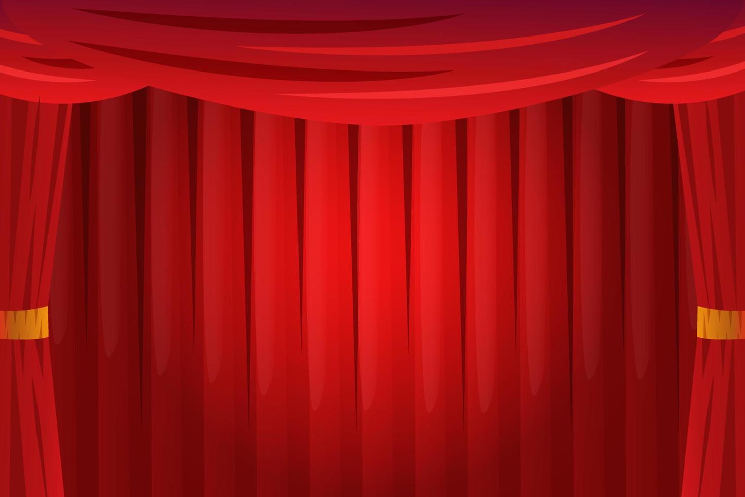 red curtain show vector