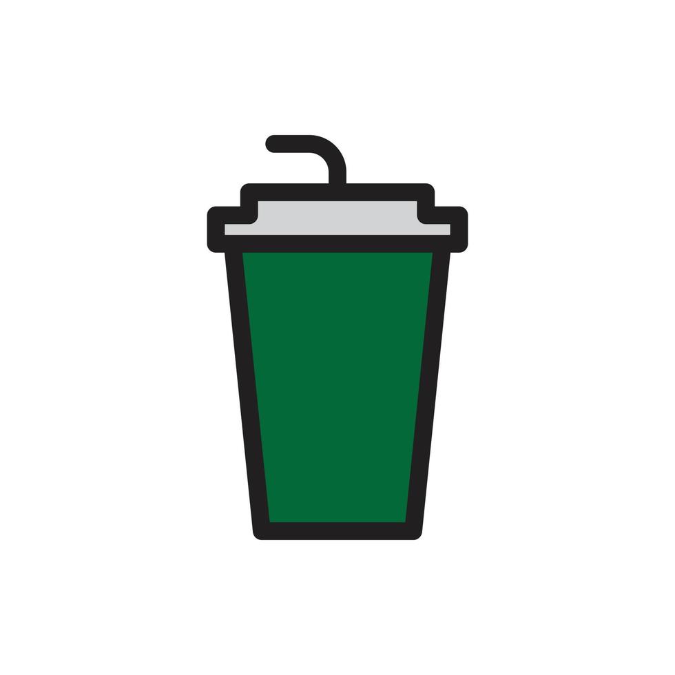 plastic cup coffee icon for website, presentation symbol vector