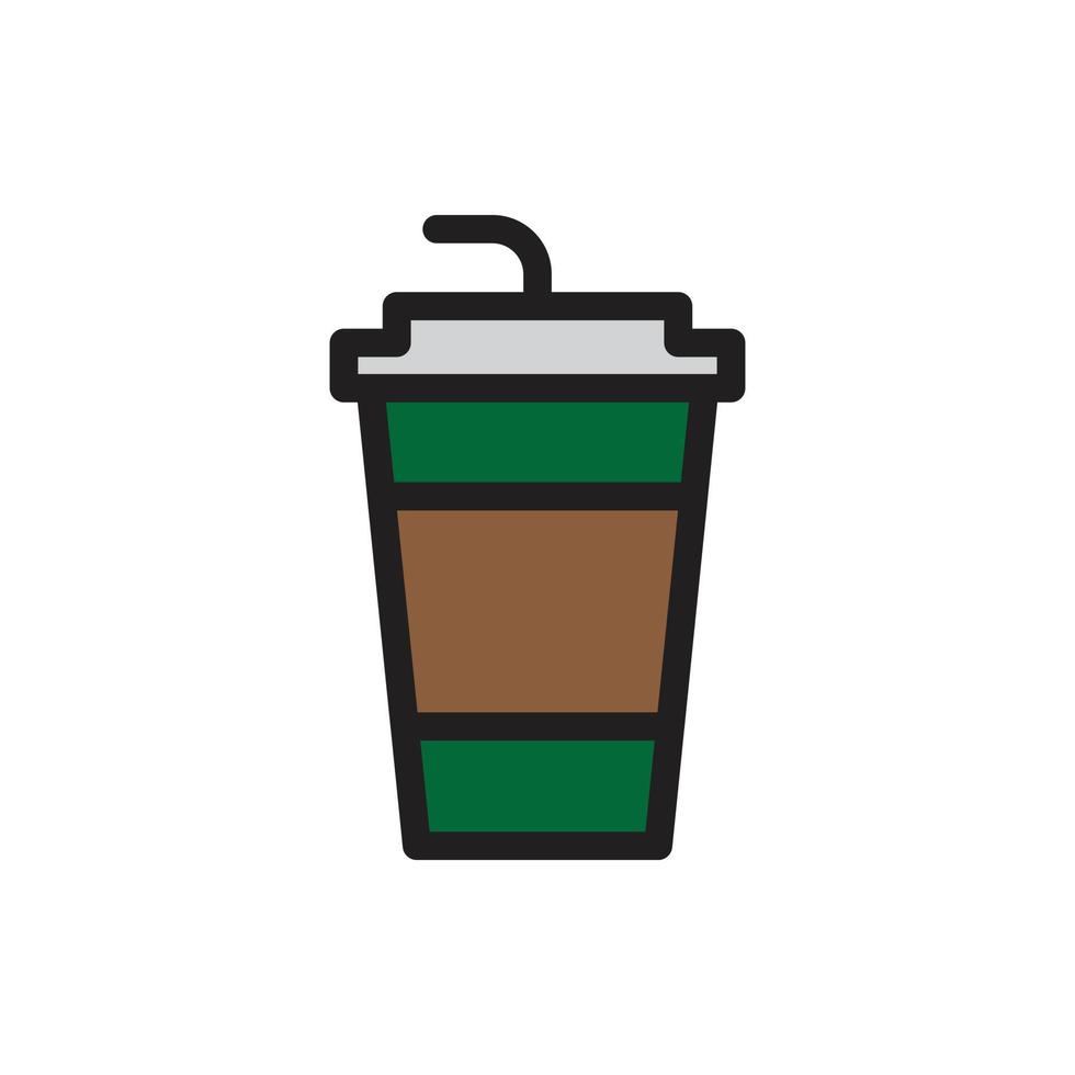 plastic cup coffeeicon for website, presentation symbol vector