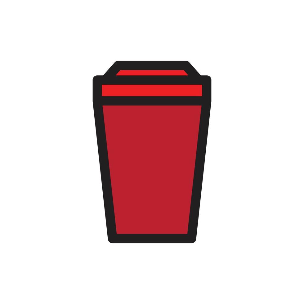 plastic cup coffee icon for website, presentation symbol vector