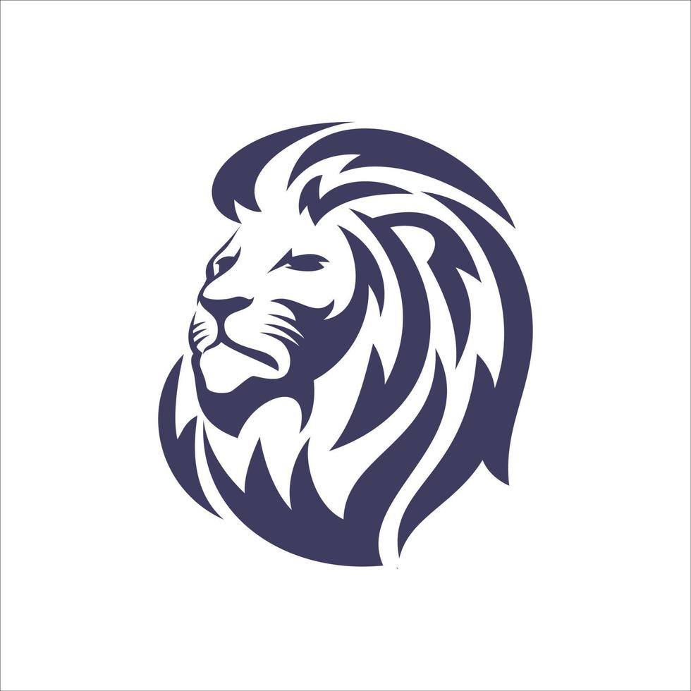 Lion Head Logo Design Template vector