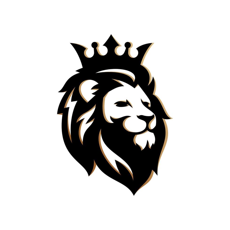 Lion Head Logo Design Template vector