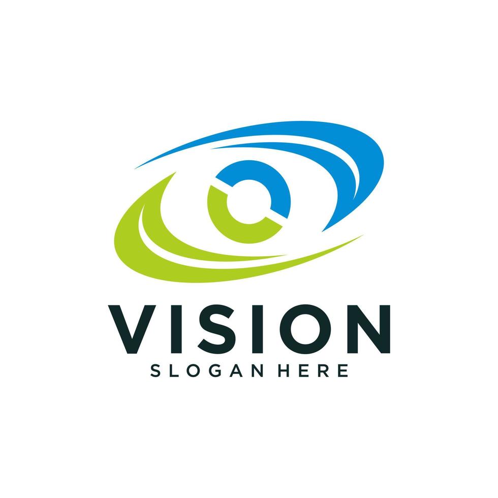 plantilla de vector de logotipo de visión abstracta