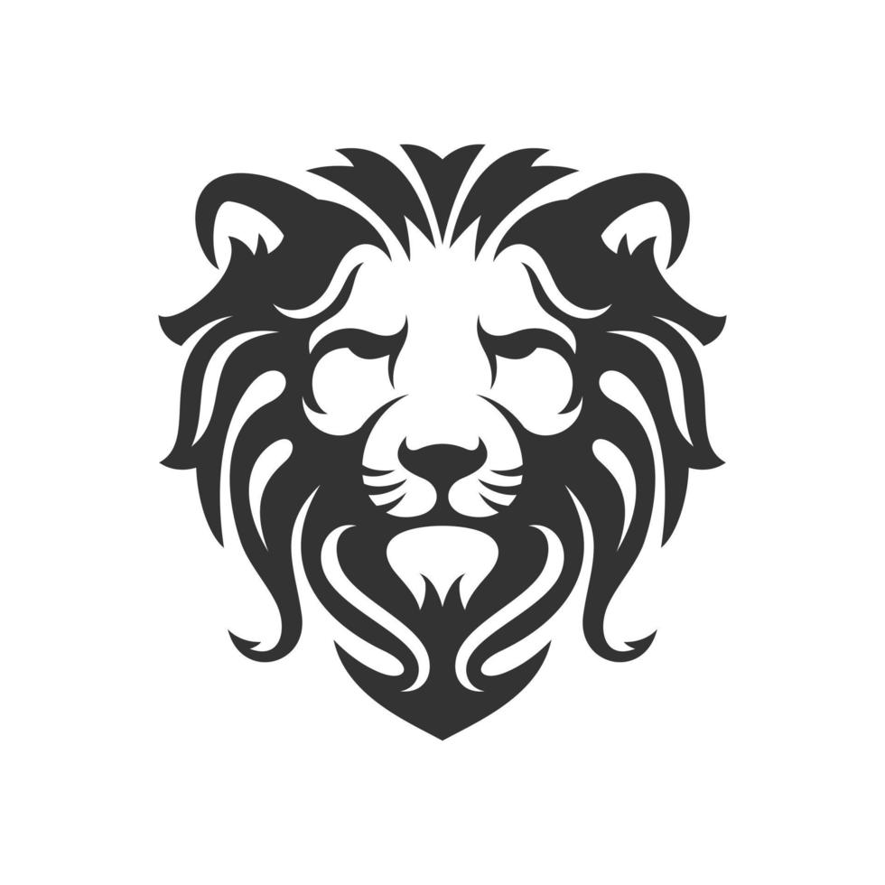 plantilla de vector de imagen de logotipo de rey león de lujo