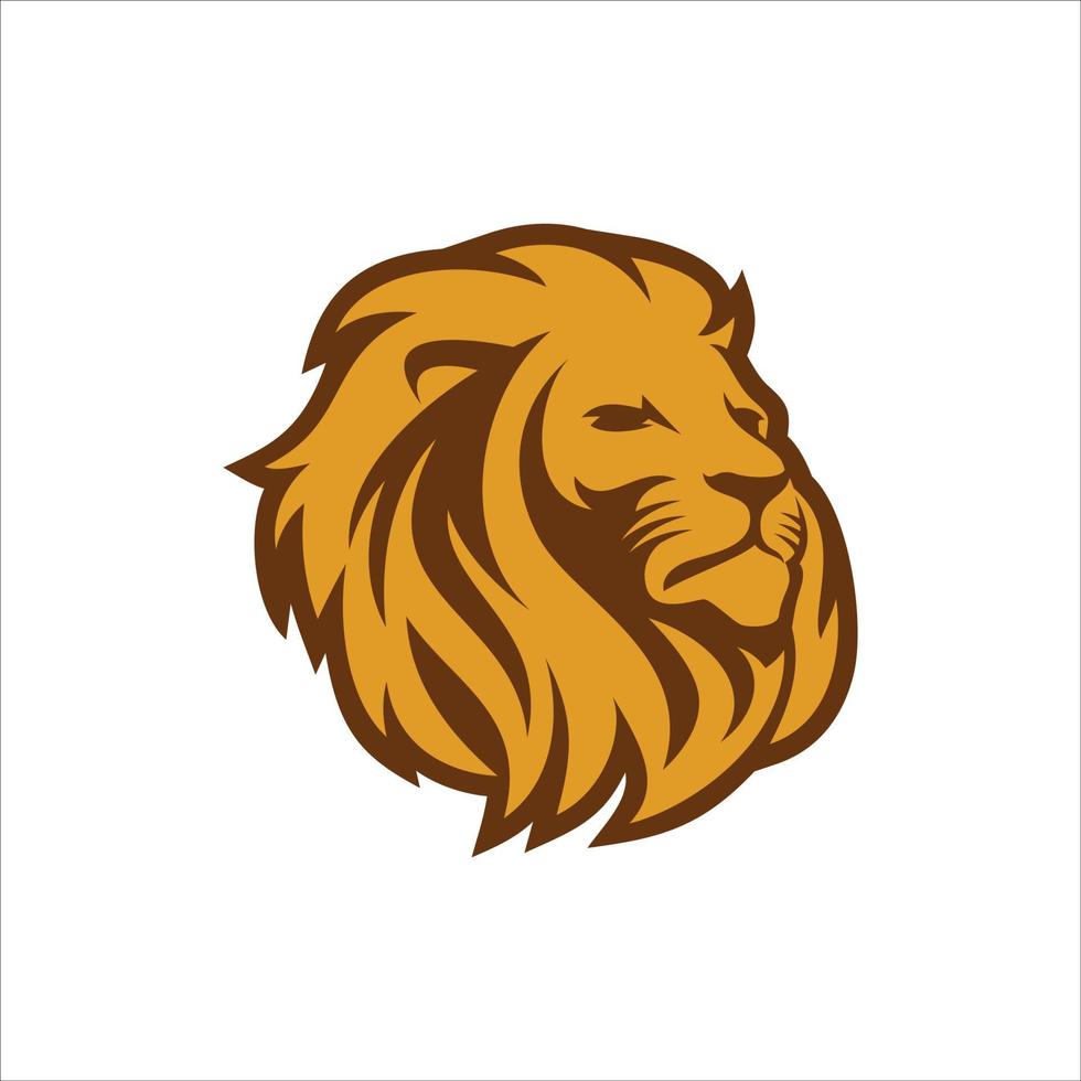 Lion Head Logo Design Template vector