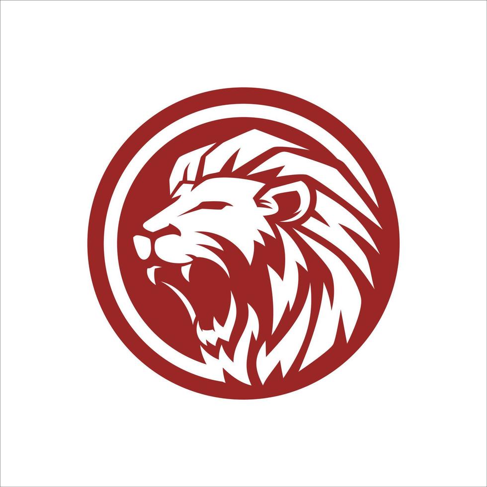 ilustración de diseño de plantilla de logotipo de león rugiente vector