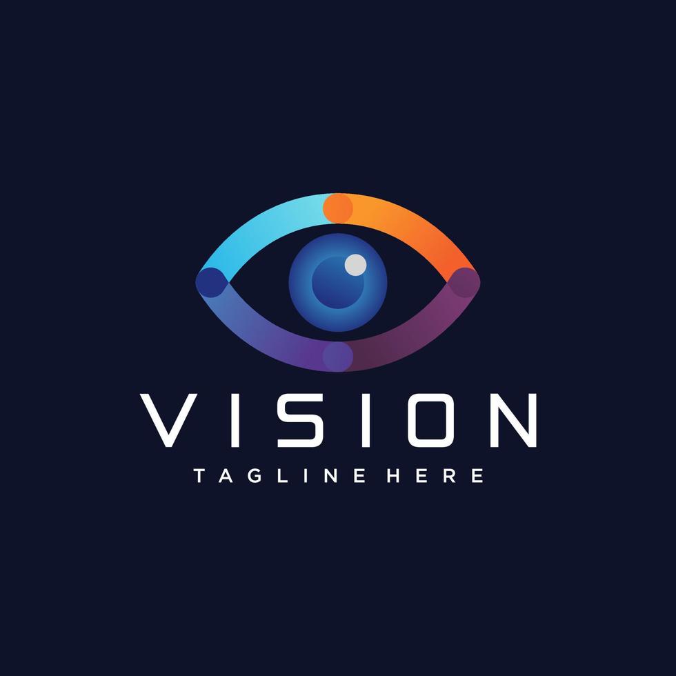 imagen vectorial del logotipo de visión abstracta vector