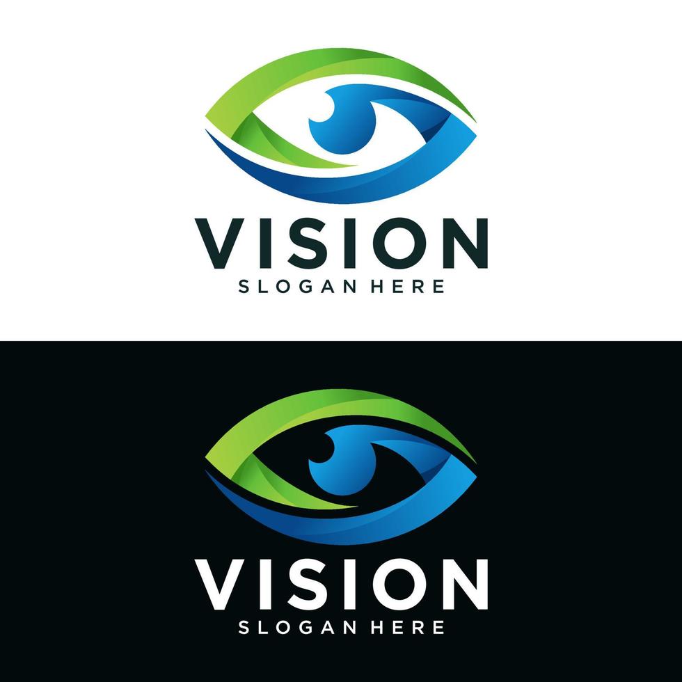 plantilla de vector de logotipo de visión abstracta