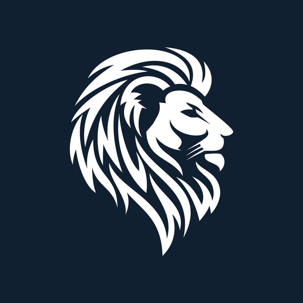 Lion Head Logo Design Template vector