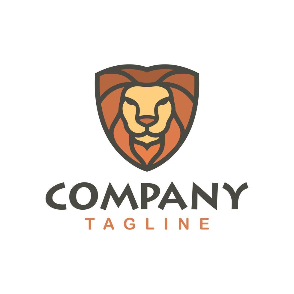 Lion mascot Logo design vector Template