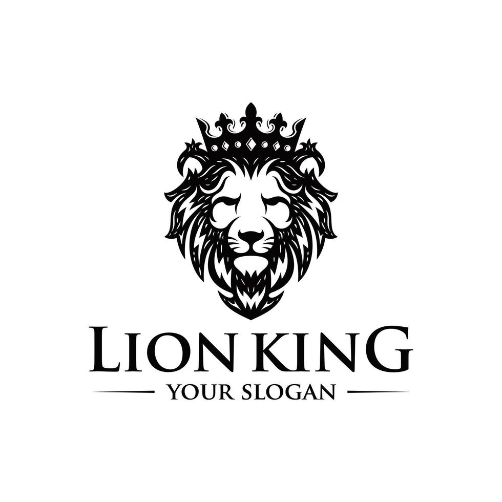 Luxury lion king logo image vector template