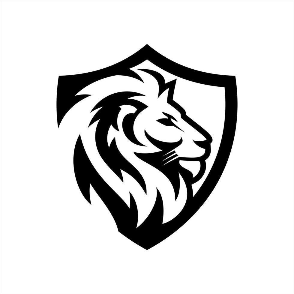 Lion Head Logo Design Template vector