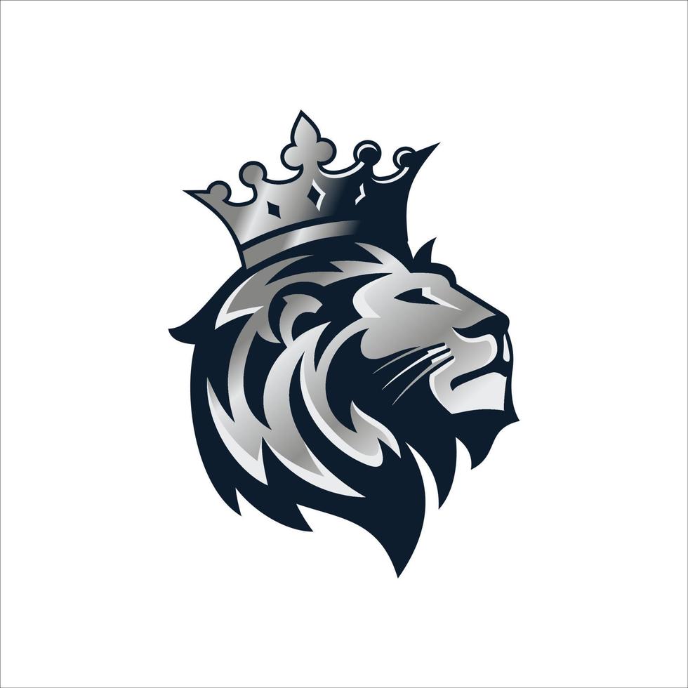 Lion Head Logo Design Template vector