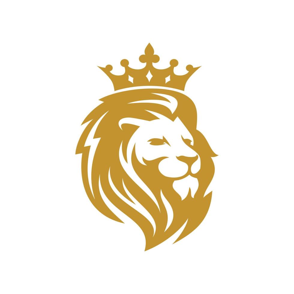 Lion Head Logo Design Template vector