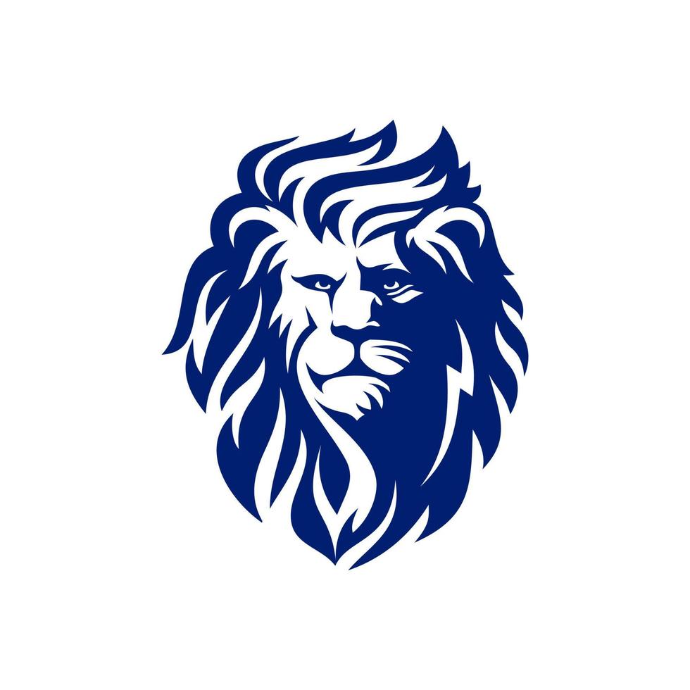 Lion Head Logo Design Template vector