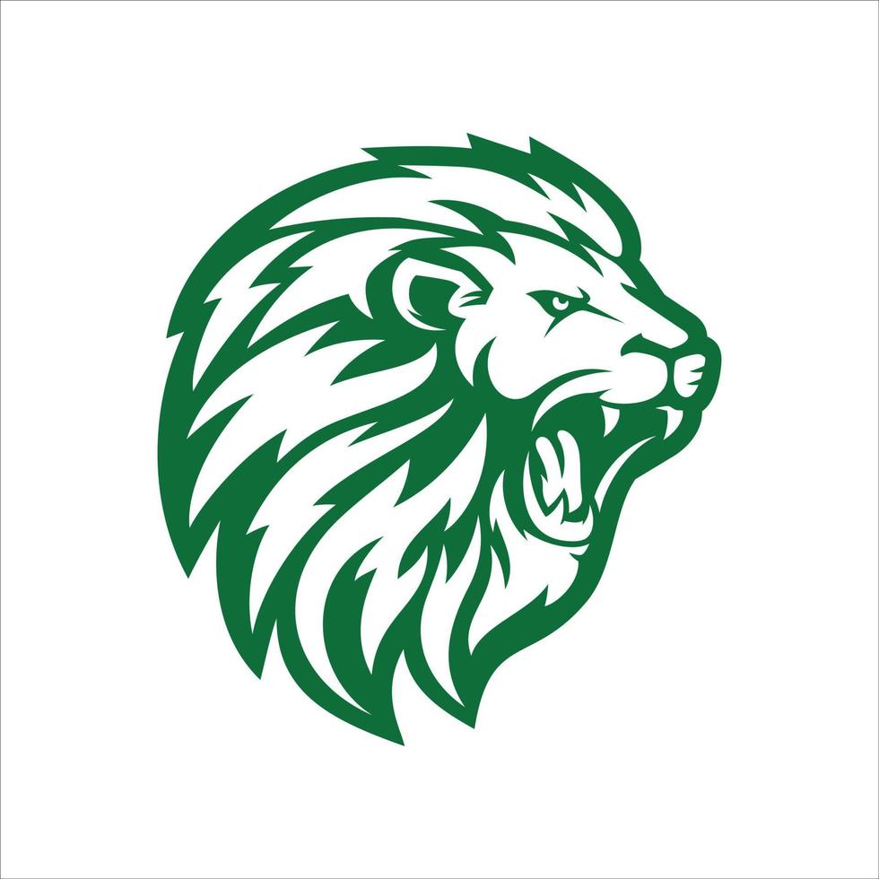 Roaring lion logo template design vector