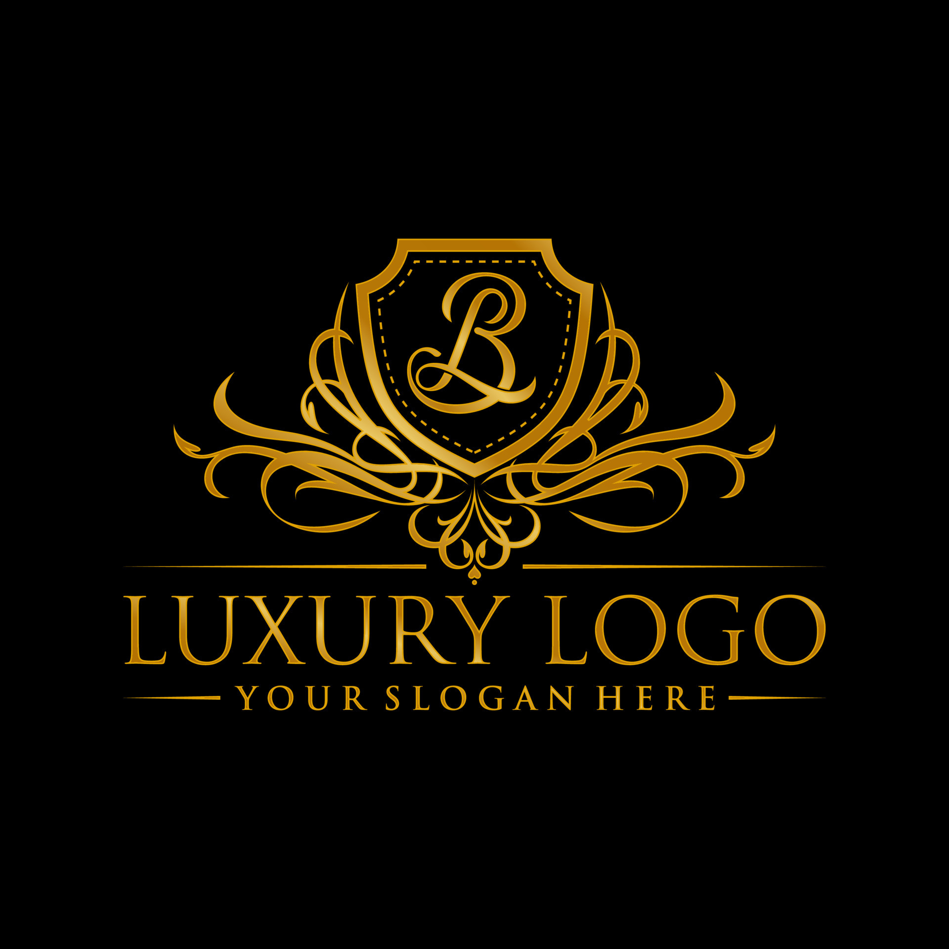 Luxury logo monogram crest template design vector illustration. Royal ...