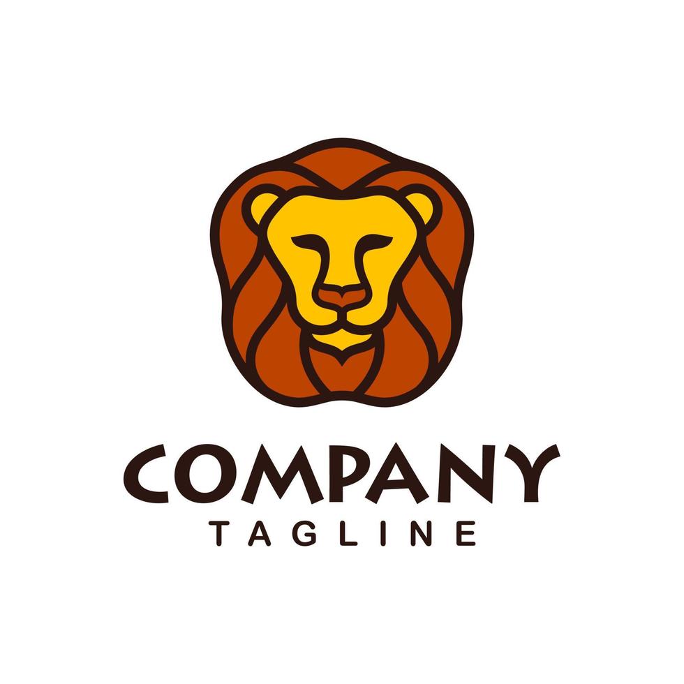 Lion mascot Logo design vector Template
