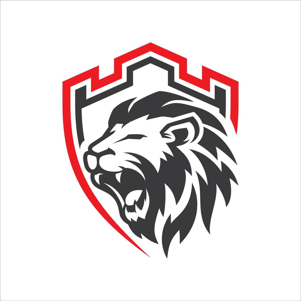 Roaring Lion Logo Design Vector Template