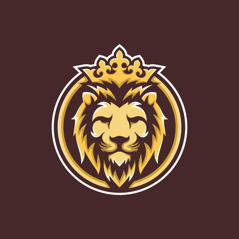 Luxury lion king logo image vector template