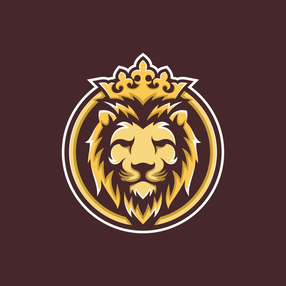 Luxury lion king logo image vector template